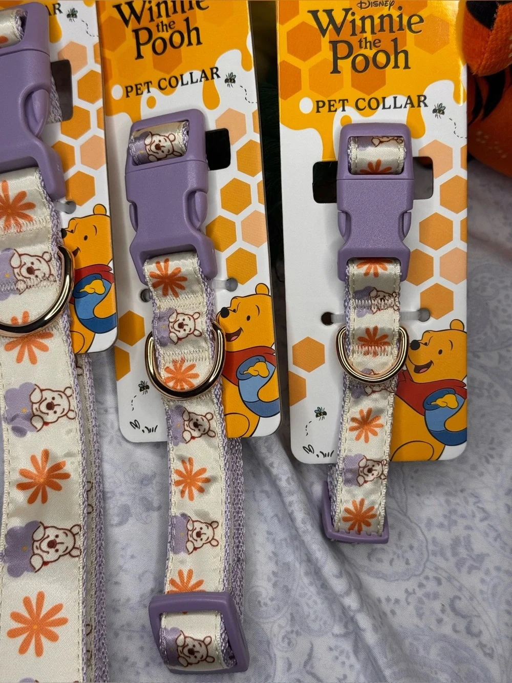 Disney Winnie the Pooh Dog Pet Collar, Leash & 3  Pooh, Piglet, Tigger Toys
